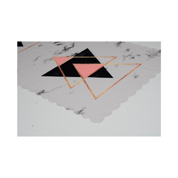 Minimalistične prevleke za blazine Marmorni namizni tekač iz mikrovlaken, 45 x 145 cm-image-1