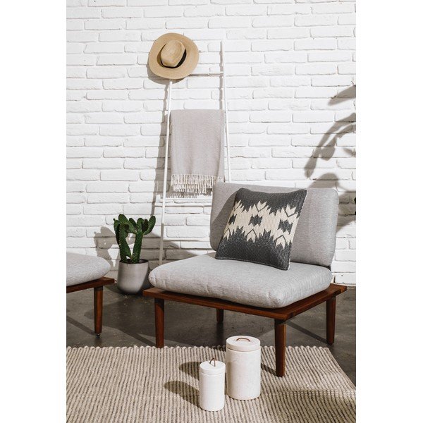 Siva zunanja blazina Fab Hab Miramar Grey, 42 x 42 cm-image-2