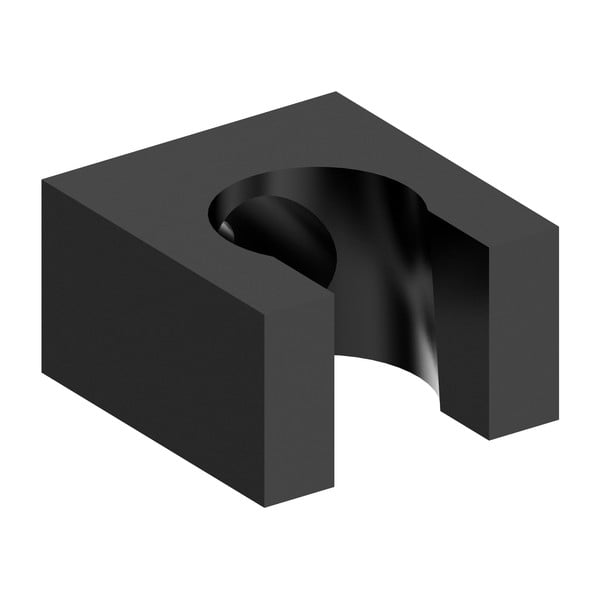 Mat črno medeninasto držalo za glavo za prhanje – Sapho