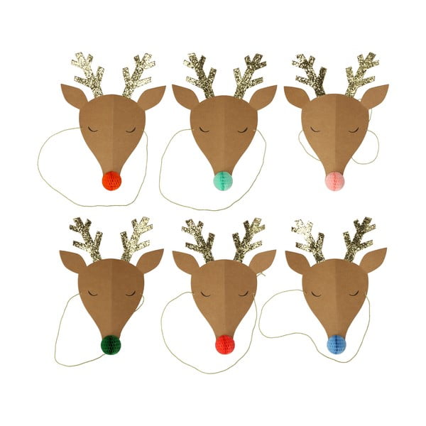 Party klobučki v kompletu 6 ks Reindeer - Meri Meri