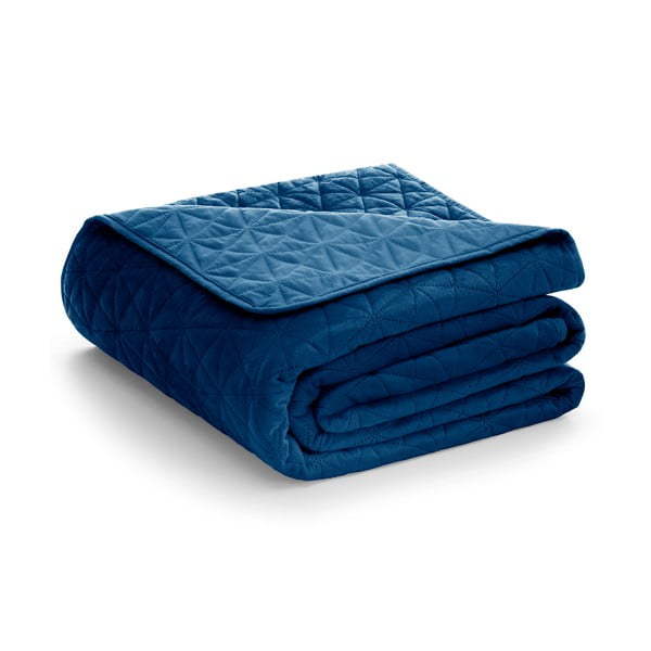 Modro posteljno pregrinjalo AmeliaHome Laila Royal, 220 x 240 cm