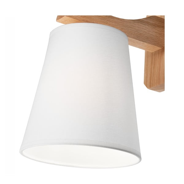 Bela/rjava stenska svetilka ø 16 cm Andreas – LAMKUR-image-4