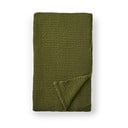 Zelena bombažna odeja 150x200 cm Jaipur Chunky Waffle – Pineapple Elephant