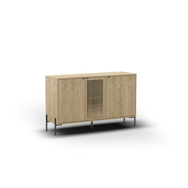 Nizka komoda v hrastovem dekorju 120x80 cm Inca – Marckeric-image-2