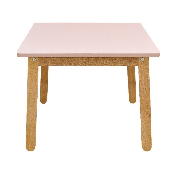 Svetlo rožnata otroška miza BELLAMY Woody