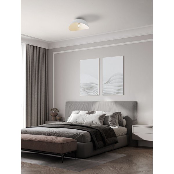 Mat bela kovinska stropna svetilka Opsi – Nova Luce-image-1