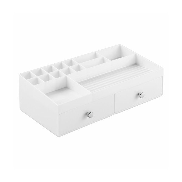 Beli organizator z 2 predaloma InterDesign Cosmetic-image-2