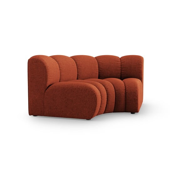 Opečnato oranžen modul za sedežno garnituro iz šenilje (s kotom po izbiri) Lupine – Micadoni -image-1