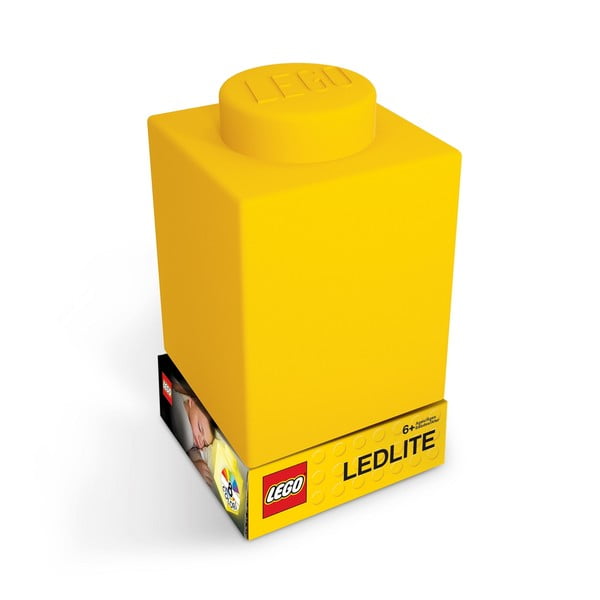 Rumena silikonska nočna lučka LEGO® Classic Brick