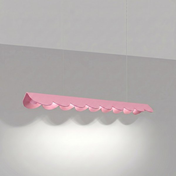 Rožnata aluminijasta LED viseča svetilka BISCUIT – Thoro-image-1
