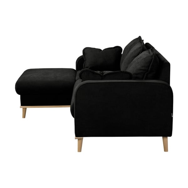 Črna kotna sedežna garnitura (z levim kotom) Beata – Ropez-image-4