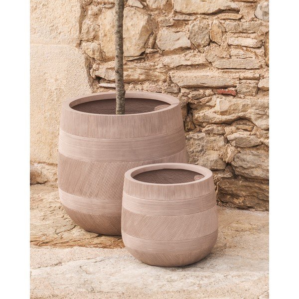 Betonski okrasni cvetlični lonci v kompletu 2 ks ø 50 cm Tival – Kave Home-image-1