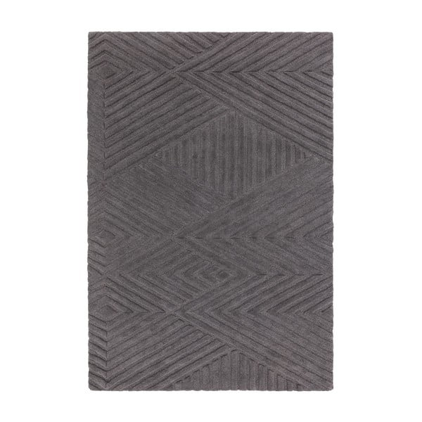 Antracitno siva volnena preproga 160x230 cm Hague – Asiatic Carpets