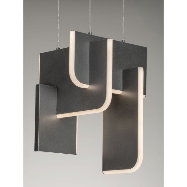 Svetlo siva kovinska LED zatemnitvena viseča svetilka Totem – Nova Luce-image-1