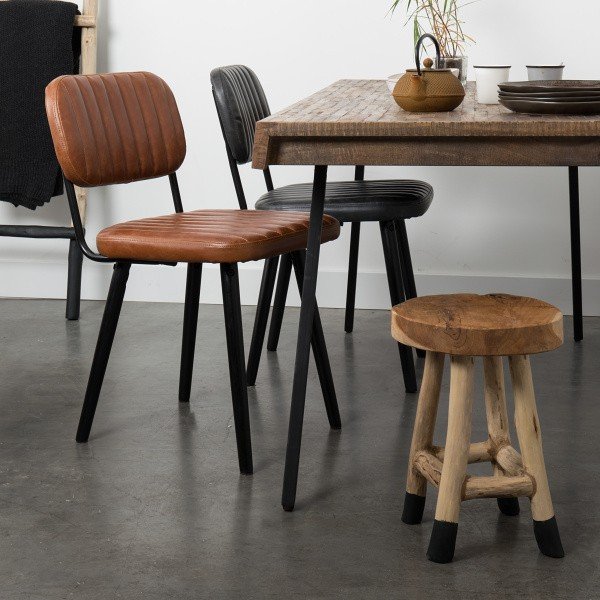 Stolček iz tikovga lesa White Label Harry-image-2