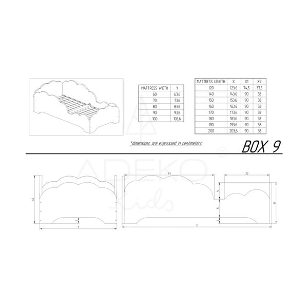 Otroška postelja iz borovega lesa Adeko BOX 9, 90 x 200 cm-image-4