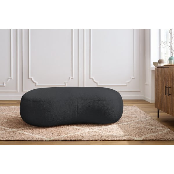 Temno siv podstavek za noge iz tkanine bouclé Saint-Germain - Bobochic Paris-image-1