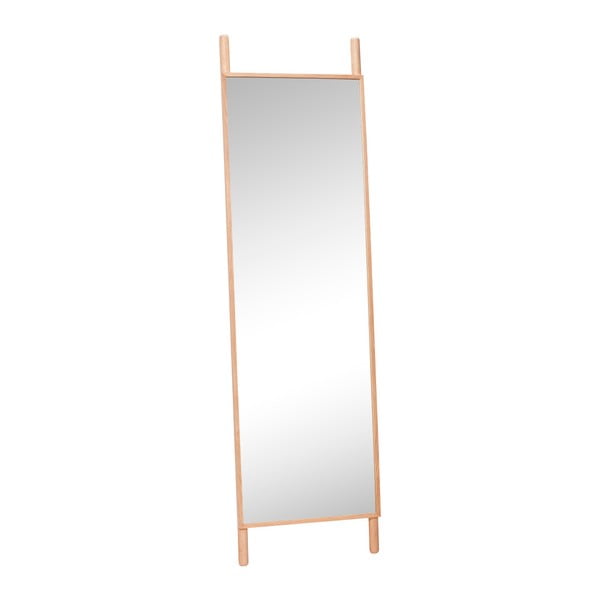 Prostostoječe ogledalo s hrastovim okvirjem Hübsch Hrastovo talno ogledalo, višina 188 cm