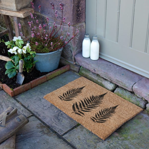 Predpražnik iz kokosovih vlaken 40x60 cm Fern Leaf – Artsy Doormats-image-3