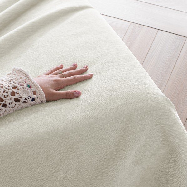 Kremno belo pregrinjalo iz šenilje 220x240 cm Talo – Filumi-image-3