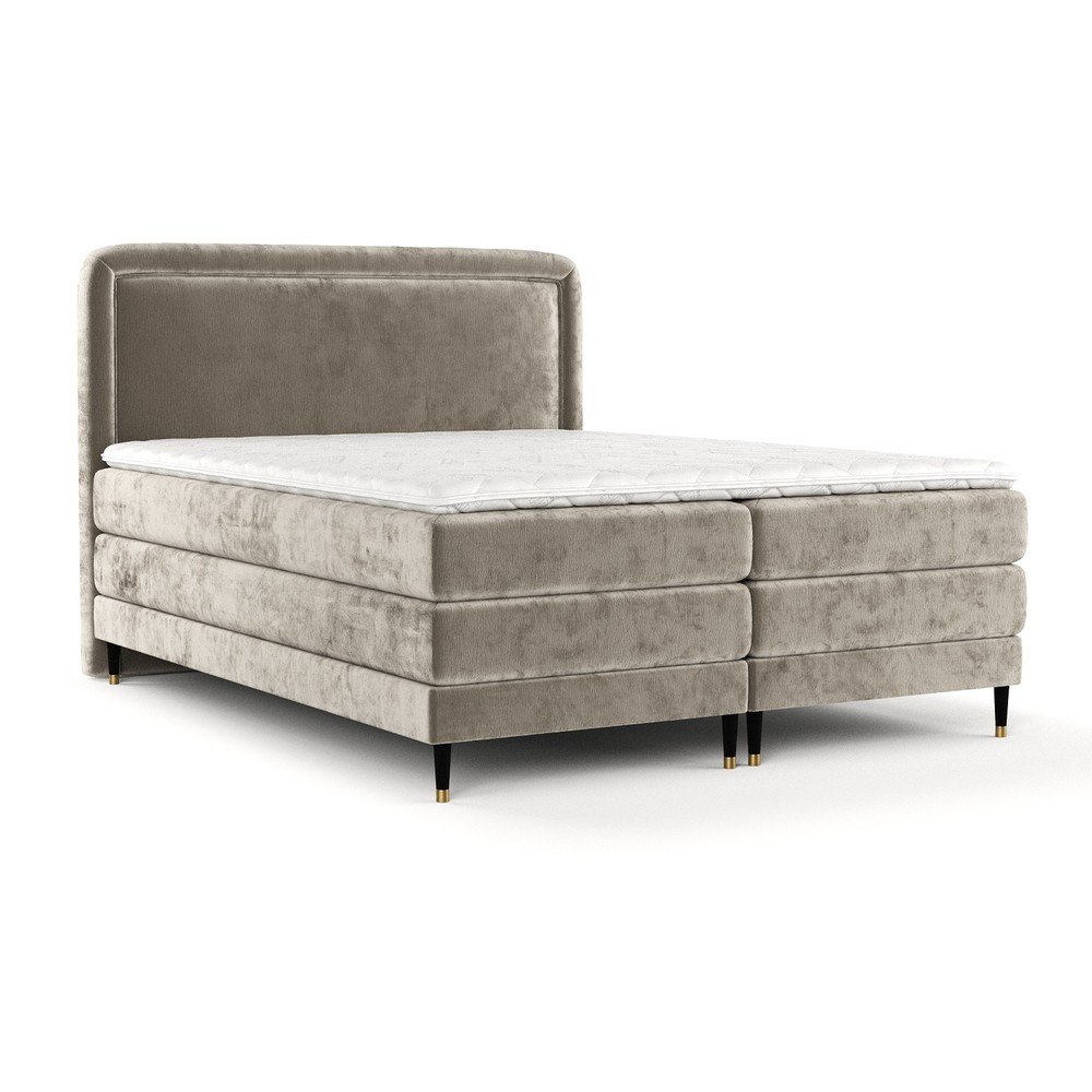 Rjava boxspring postelja Dove