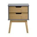 Sivo-rjava nočna omarica iz masivnega borovega lesa Marckeric Baku