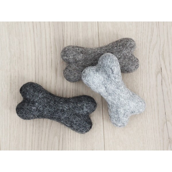 Orehovo rjava volnena igrača za hišne ljubljenčke v obliki kosti Wooldot Pet Bones, dolžina 14 cm-image-2