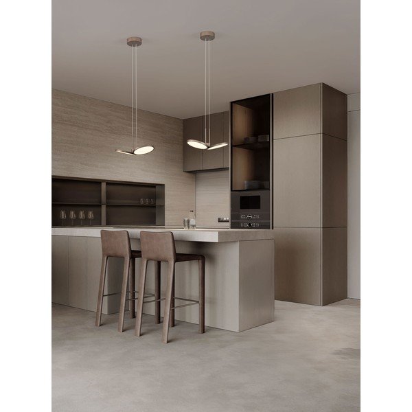 Aluminijasta LED zatemnitvena viseča svetilka v mat zlati barvi ø 32,5 cm Vea – Nova Luce-image-1