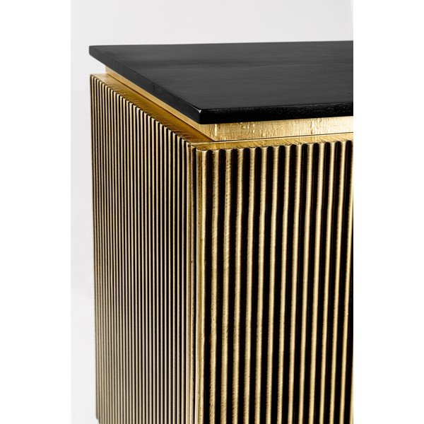 Črna/v naravni barvi komoda 160x80x40 cm Virat – Bizzotto-image-3