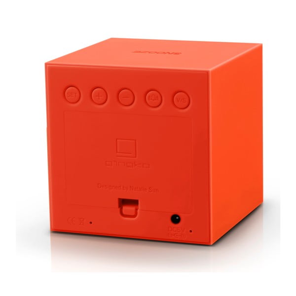 Oranžna LED budilka Gingko Gravity Cube-image-2