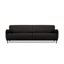 Črna usnjena sedežna garnitura Windsor & Co Sofas Neso, 235 x 90 cm