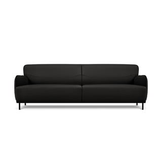 Črna usnjena sedežna garnitura Windsor & Co Sofas Neso, 235 x 90 cm