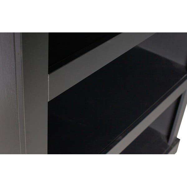 Črn regal iz masivnega bora 107x160x39 cm Bonk – WOOOD-image-4