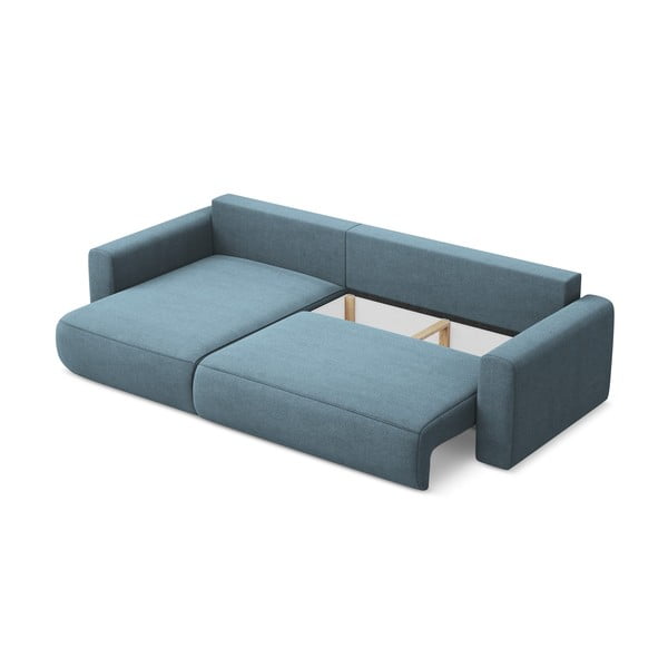 Svetlo modra raztegljiva/s prostorom za shranjevanje kotna sedežna garnitura (levi kot/z ležalnikom) Kapua – Makamii-image-3