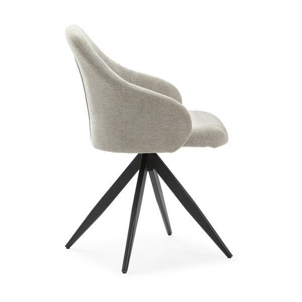 Svetlo sivi oblazinjeni jedilni stoli v kompletu z nasloni za roke 2 ks Tamara – Marckeric-image-3