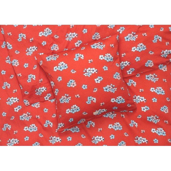 Opečnata podaljšana posteljnina za zakonsko posteljo iz bombažnega satena 200x220 cm Grand Pleasantly – JUNA-image-1