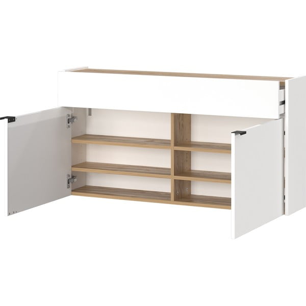 Bela omarica v hrastovem dekorju 110x57x22 cm Ameca – Germania-image-3