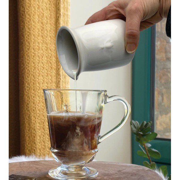 Kremno bel vrč za mleko iz kamenine 200 ml Abeille – La Rochére-image-1