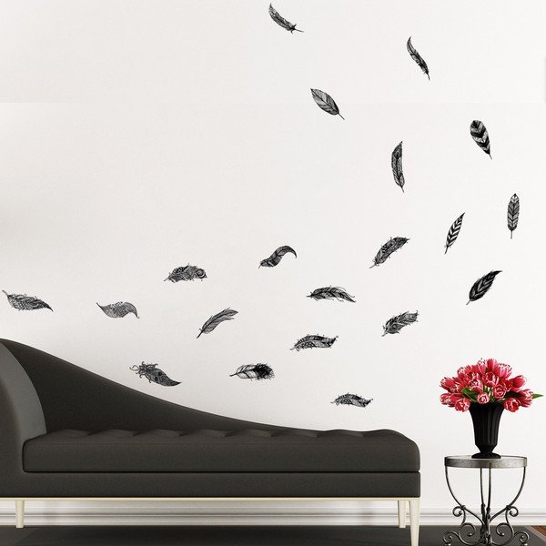Komplet 21 nalepk Ambiance Boho Feathers-image-4