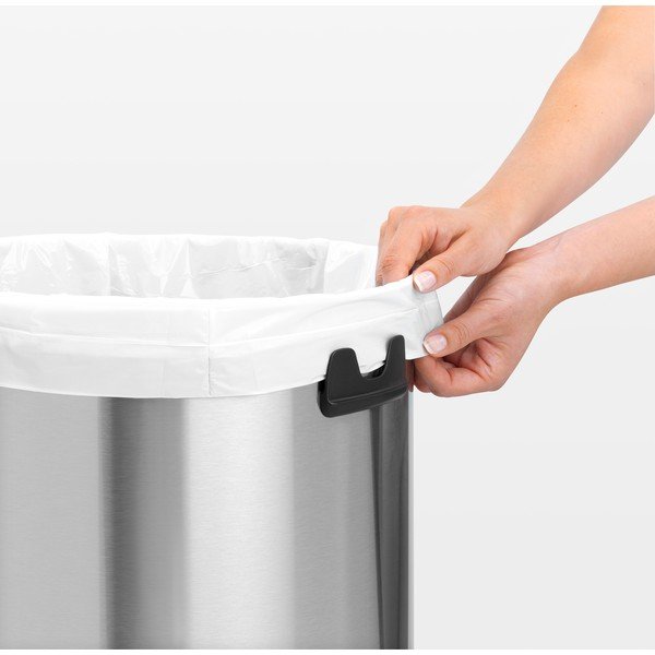 Jeklen koš za smeti v mat srebrni barvi 60 l Push Bin – Brabantia-image-3