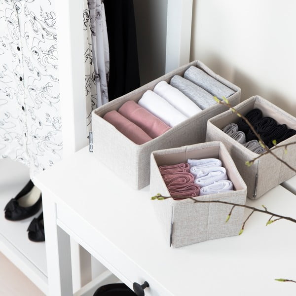 Komplet 3 bež organizatorjev predalov Bigso Box of Sweden-image-1