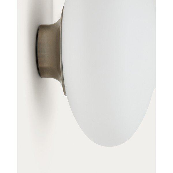 Bela/v srebrni barvi stenska svetilka ø 26 cm Bamila – Kave Home-image-4