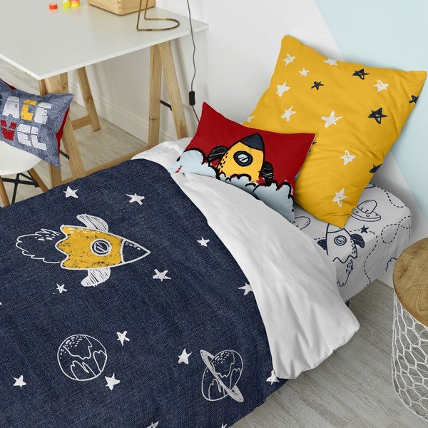 Enojna bombažna otroška posteljnina 140x200 cm Starspace – Mr. Fox-image-1