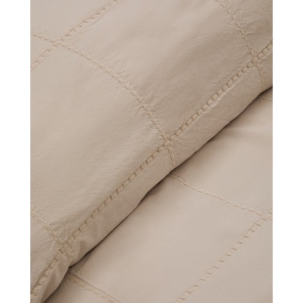 Svetlo rjavo bombažno prešito pregrinjalo 180x260 cm Isor – Kave Home-image-4
