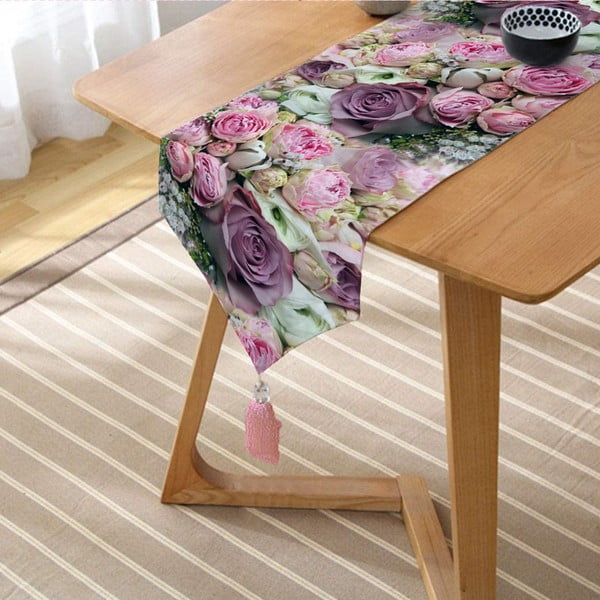 Namizni tekač 45x140 cm Roses – Mila Home-image-1