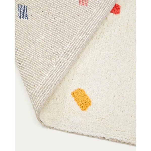Kremno bela bombažna otroška preproga 150x200 cm Epifania – Kave Home-image-3