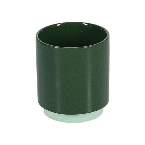 Temno zelena skodelica iz kamenine 270 ml Duo – ONA