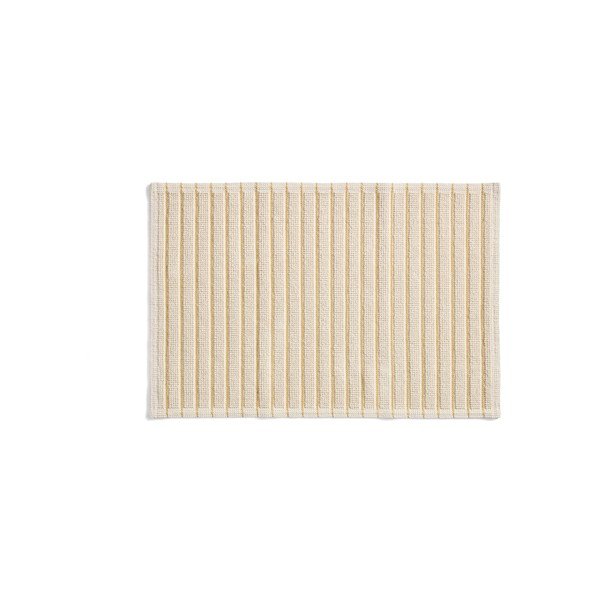 Rumena/bež tekstilna kopalniška preproga 50x80 cm Merade – Kave Home