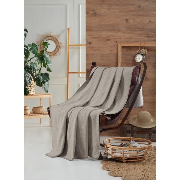 Siva odeja iz flisa 130x170 cm Brighton – Mijolnir-image-1