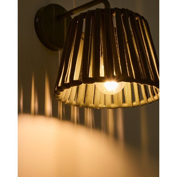 LED stenska zunanja svetilka s solarnim panelom (višina 23 cm) Aldet – Kave Home-image-2